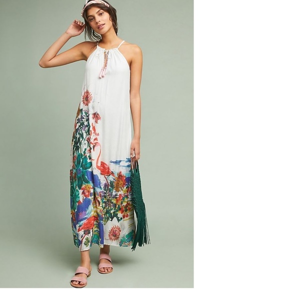 flamingo maxi dress